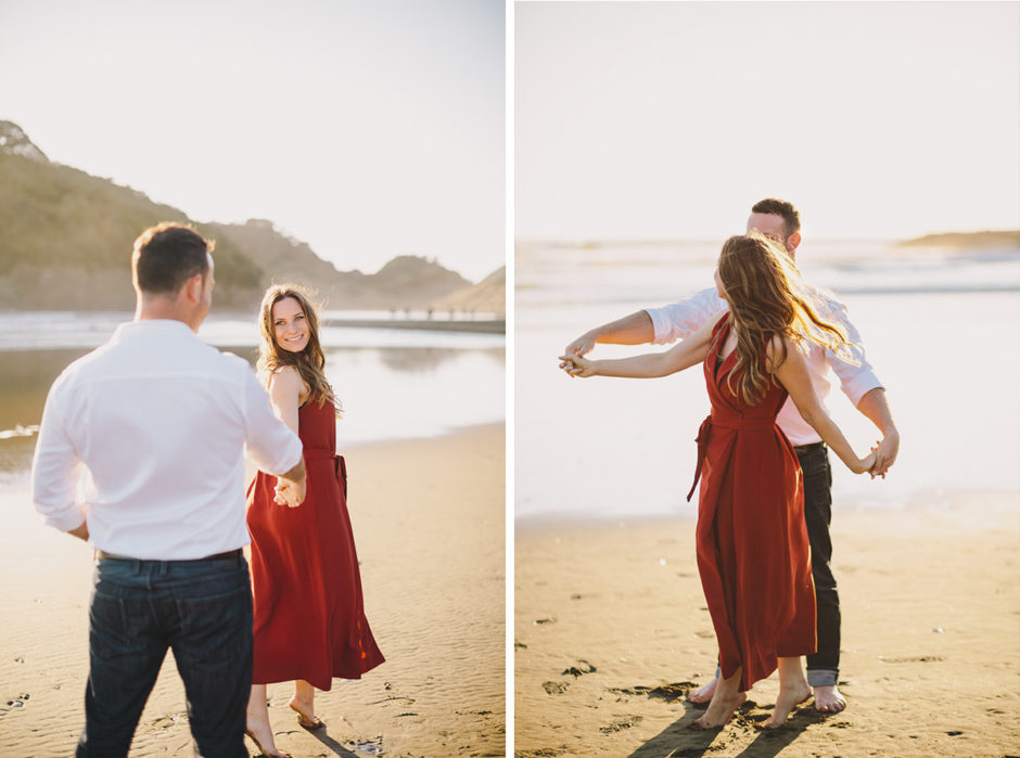 Bethells beach engagement photographer