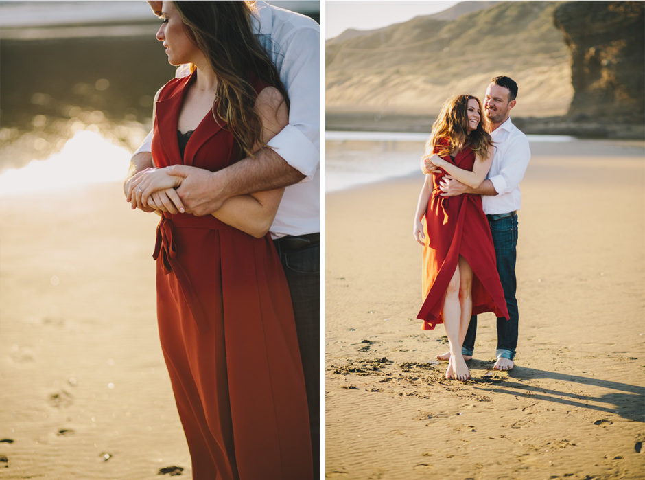 Bethells beach engagement photographer