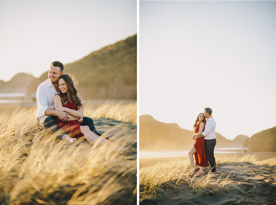 Bethells beach engagement photographer