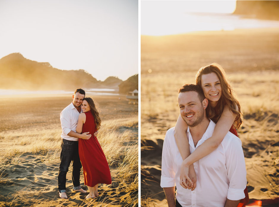Bethells beach engagement photographer