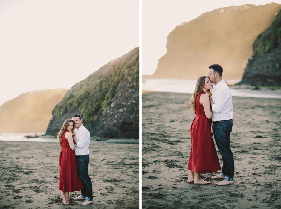 Bethells beach engagement photographer