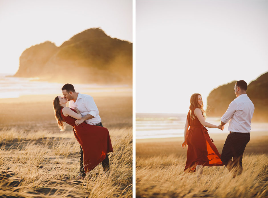 Bethells beach engagement photographer