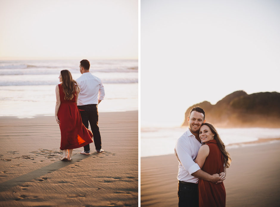 Bethells beach engagement photographer