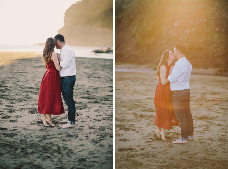 Bethells beach engagement photographer