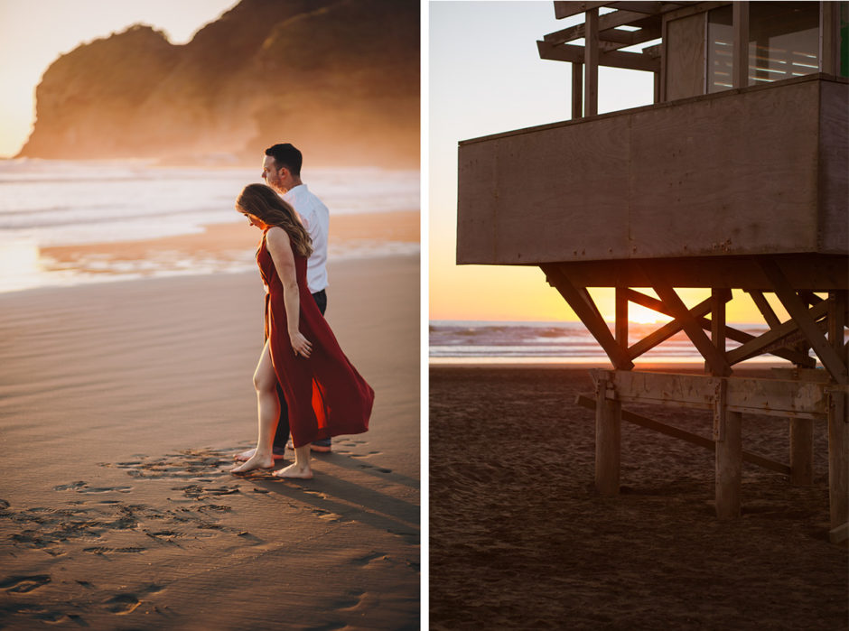 Bethells beach engagement photographer