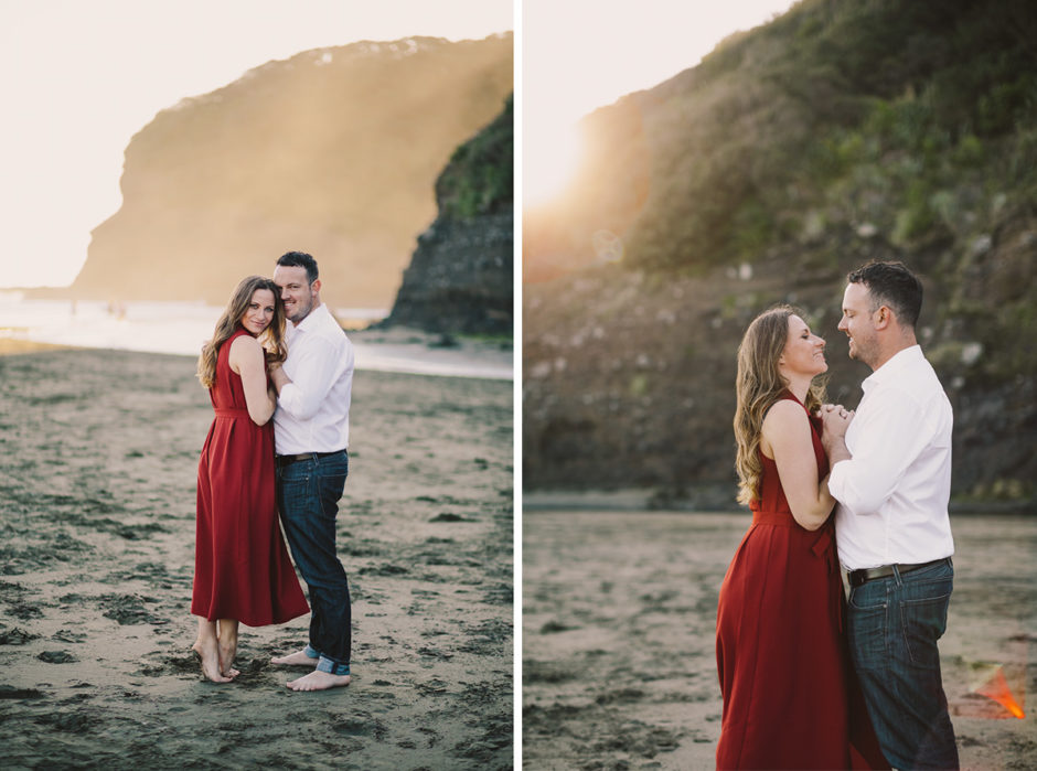 Bethells beach engagement photographer