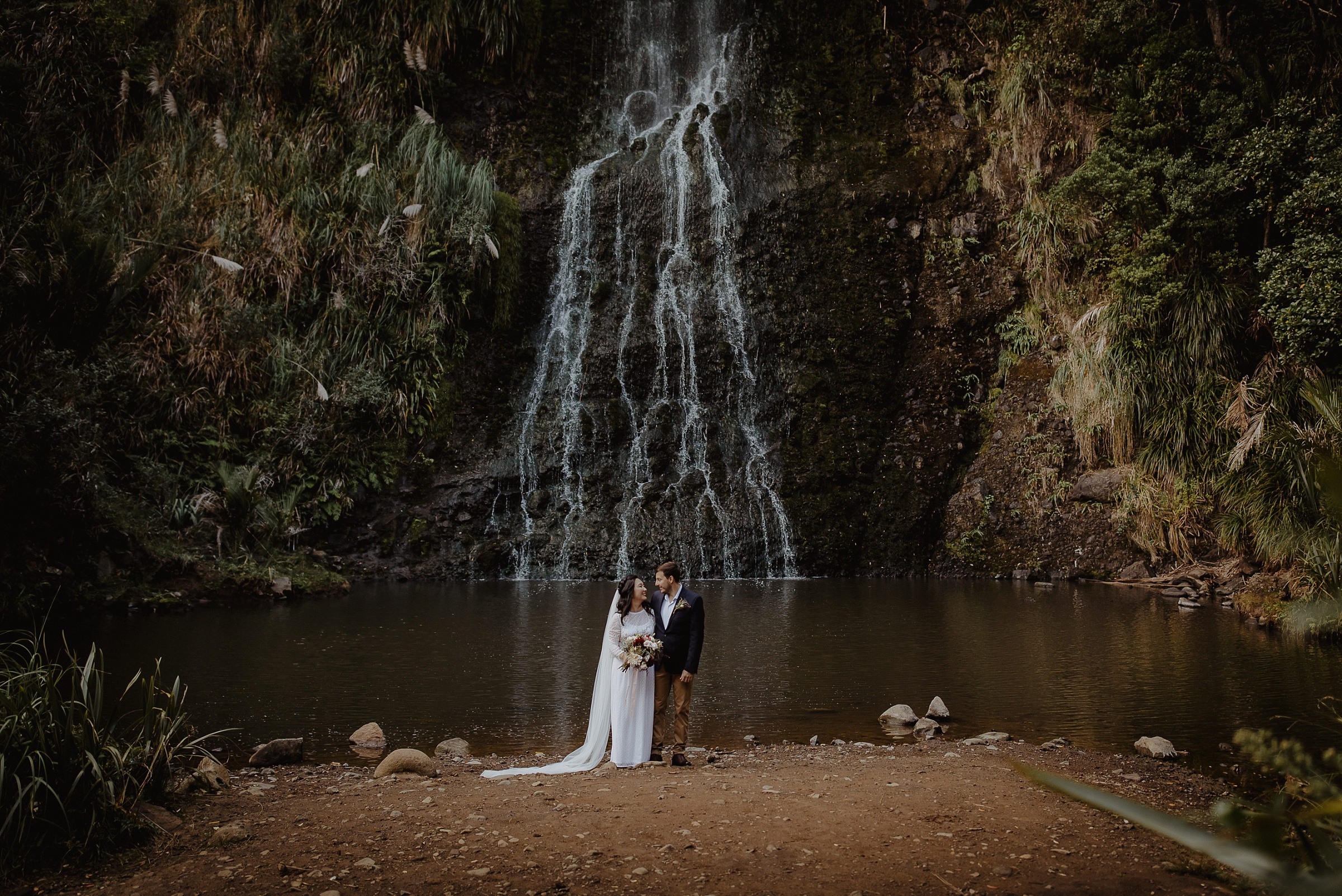 Bride and Groom Waterfall