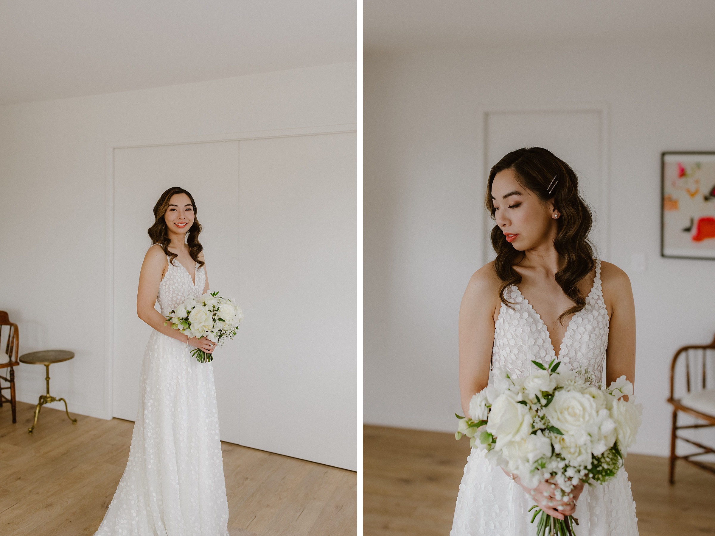 Bride getting ready