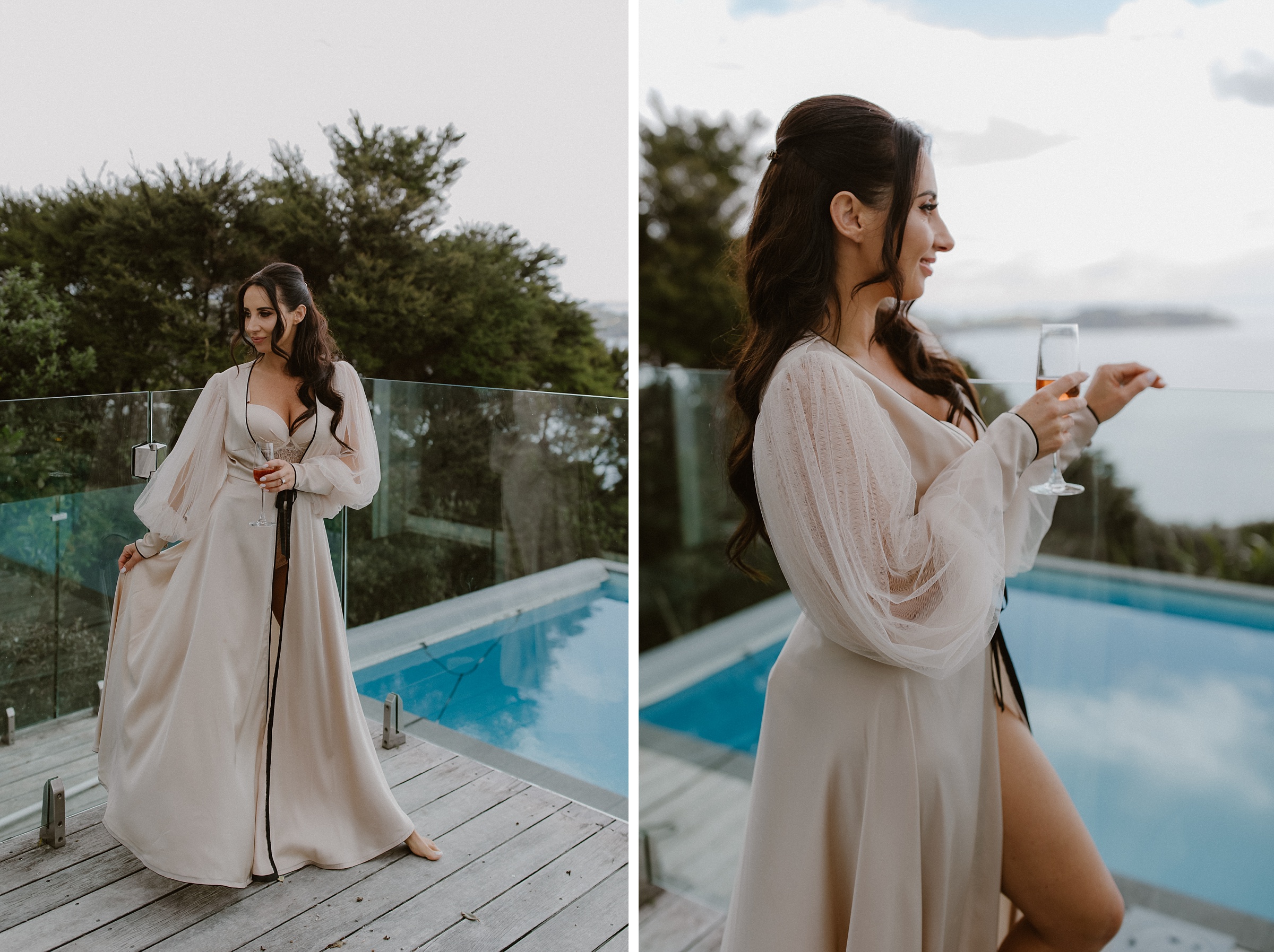 Bride by the pool