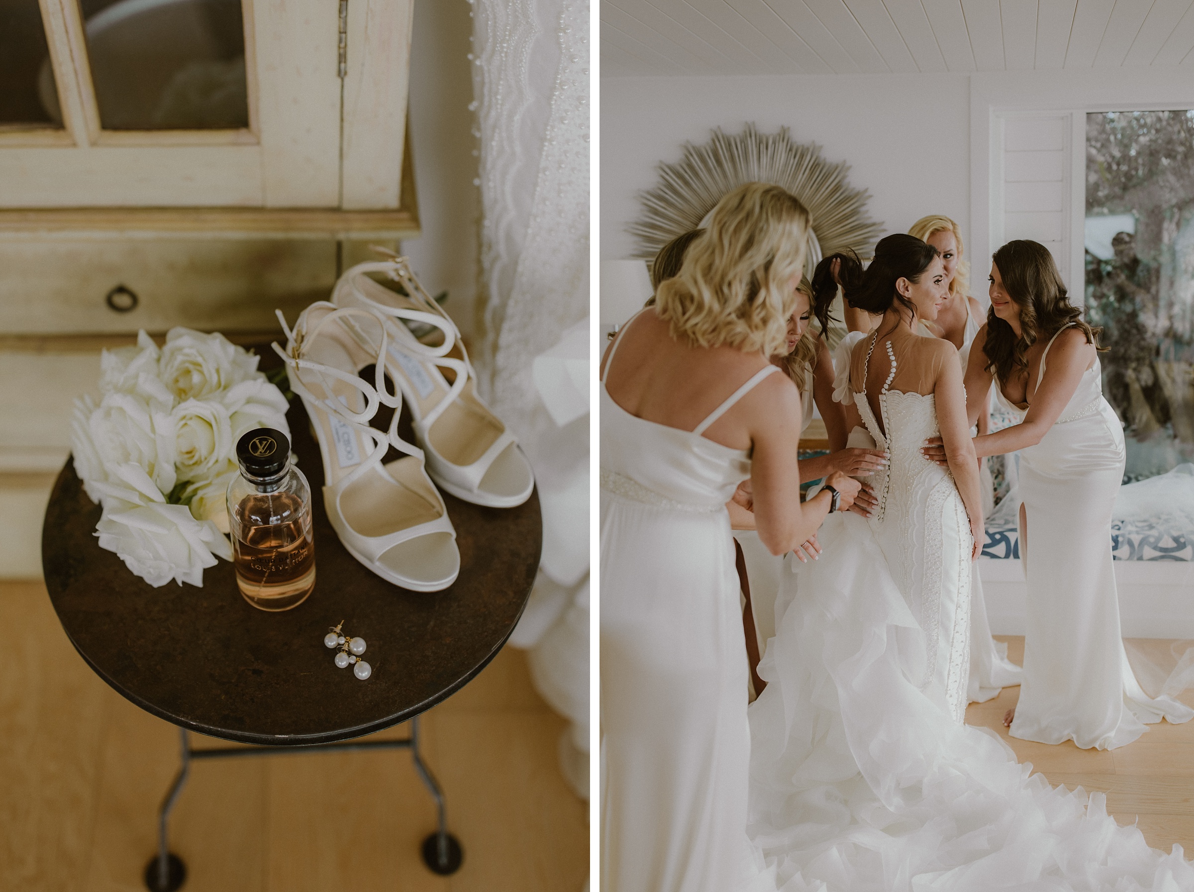 Bride getting ready