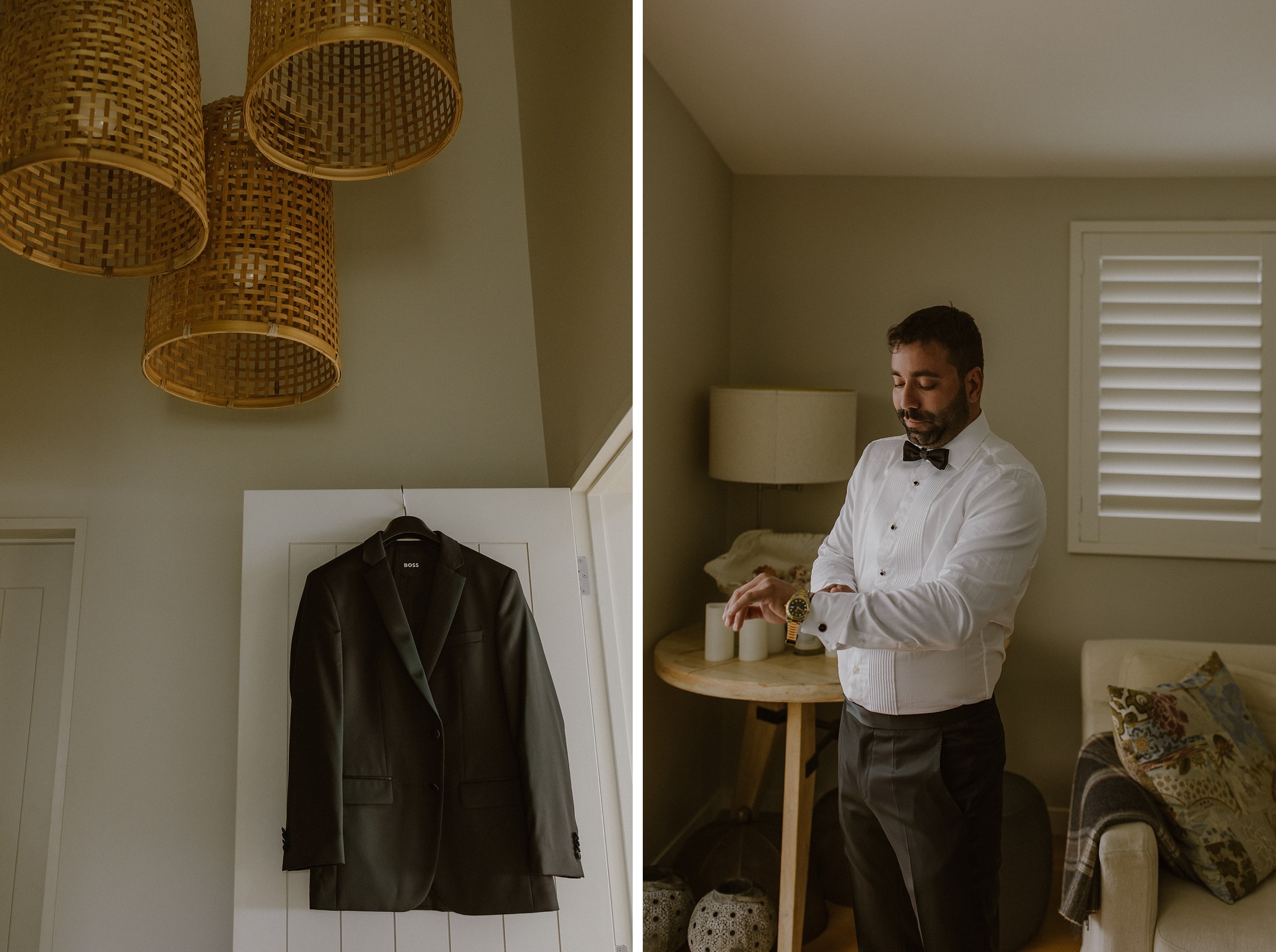 Groom Getting ready