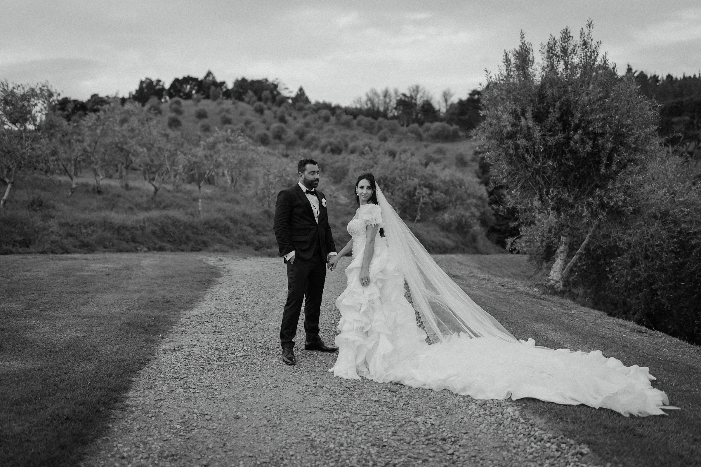 Bride and groom Waiheke wedding