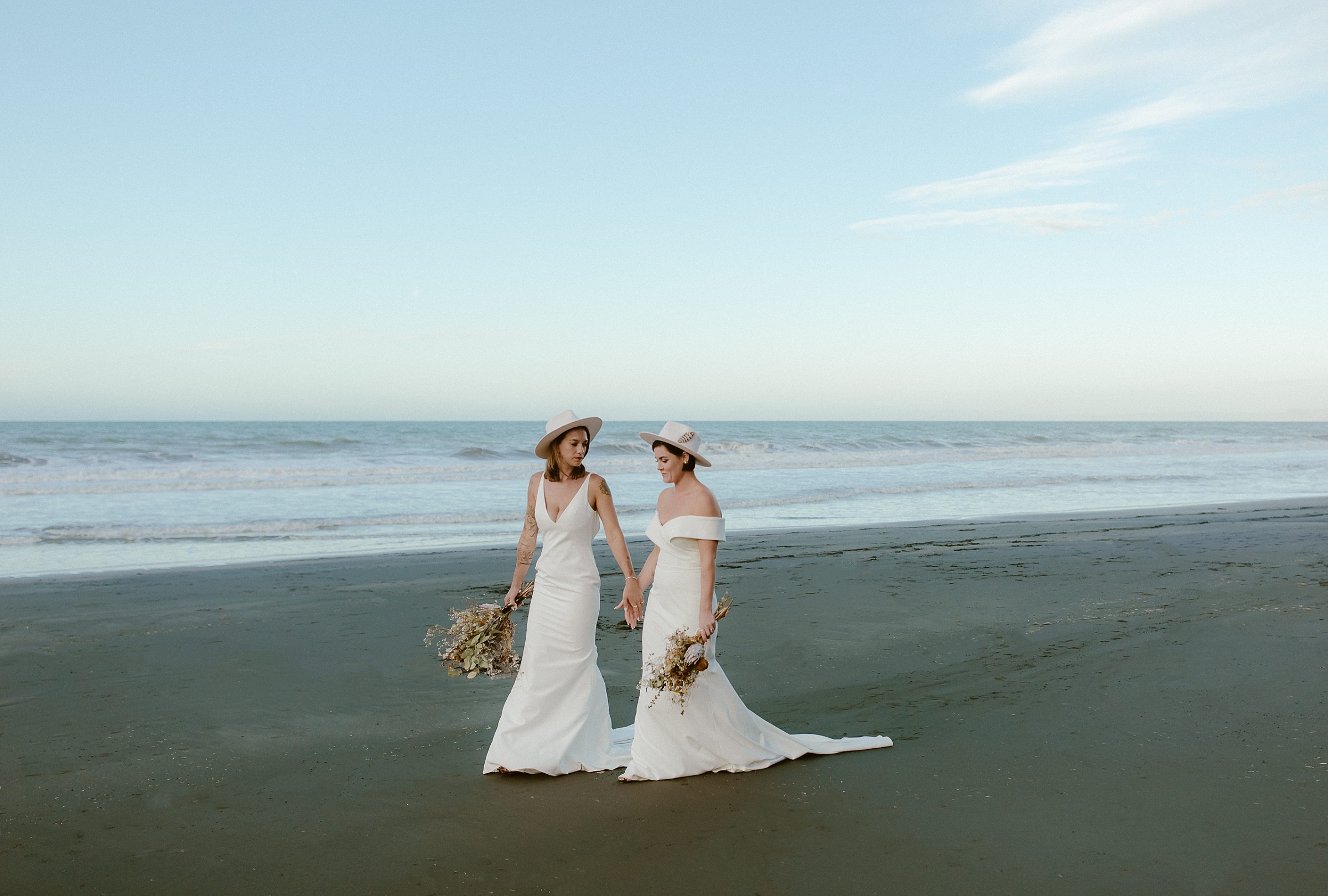 Two Brides at the beach