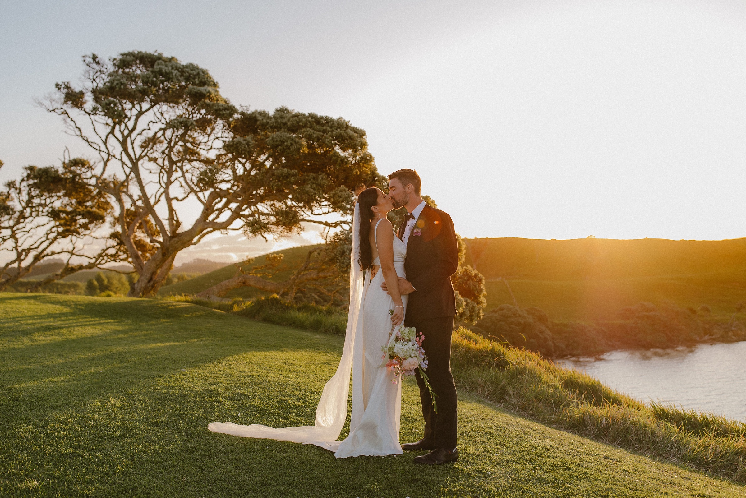 sunset baylys farm wedding