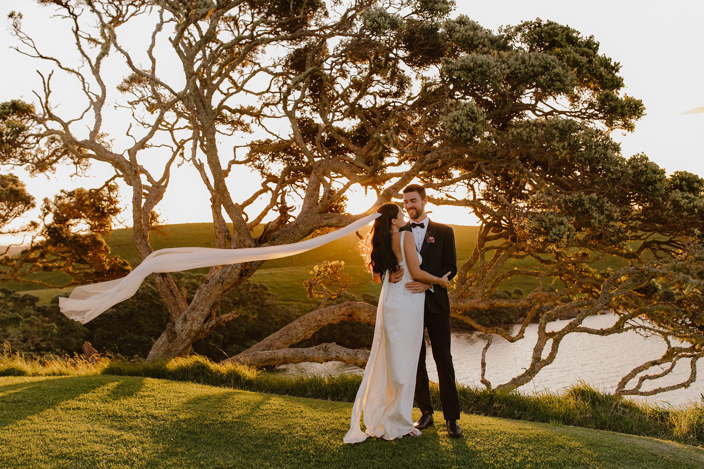 sunset baylys farm wedding